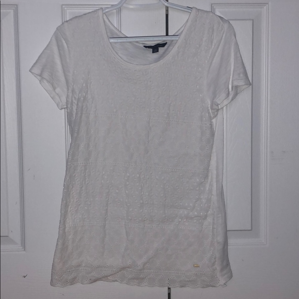 white tommy hilfiger top